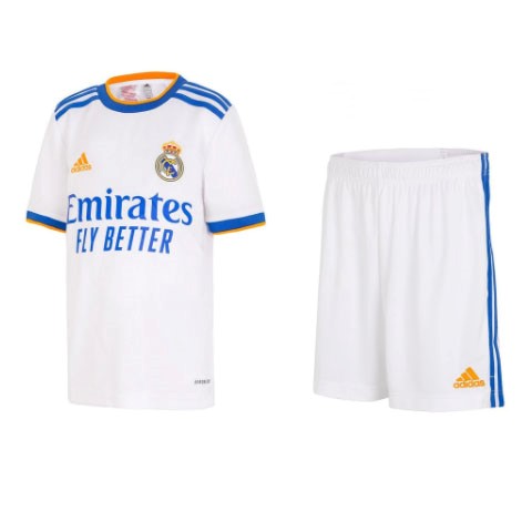 Trikot Real Madrid Heim Kinder 2021-22 Weiß Fussballtrikots Günstig